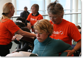 Our chair massage team at Moscone Center